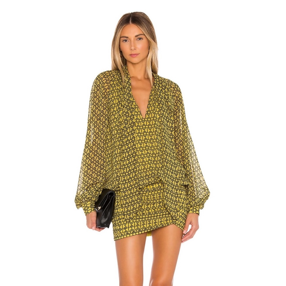 L'Academie The Maelle Mini Dress- Gold Chain